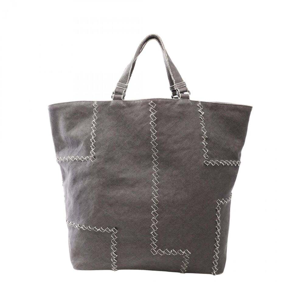 Bottega Veneta tote bag/handbag, canvas, men's/women's, gray.